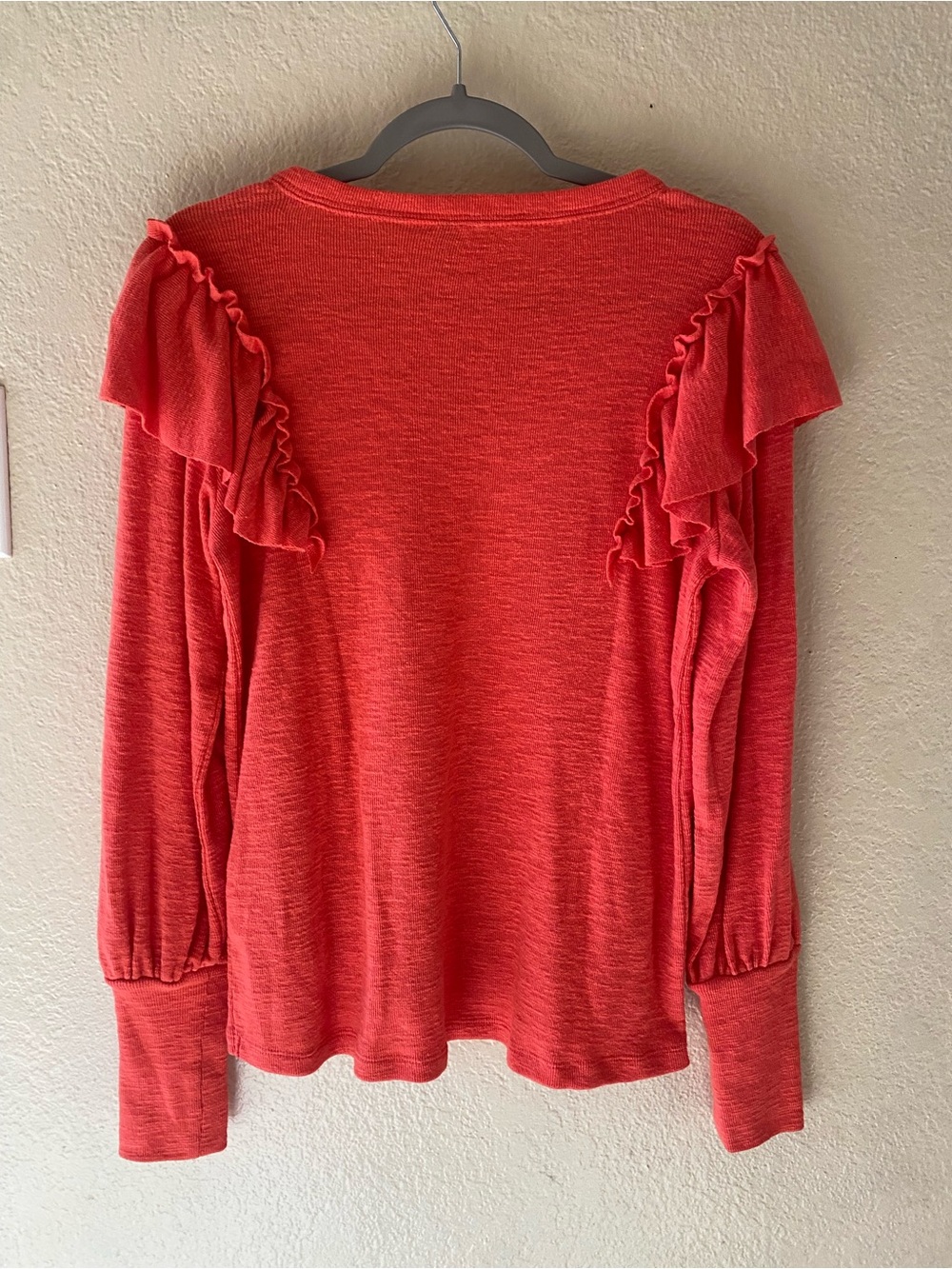 Pilcro Ruffle Sweatshirt Top - Picture 5 of 5